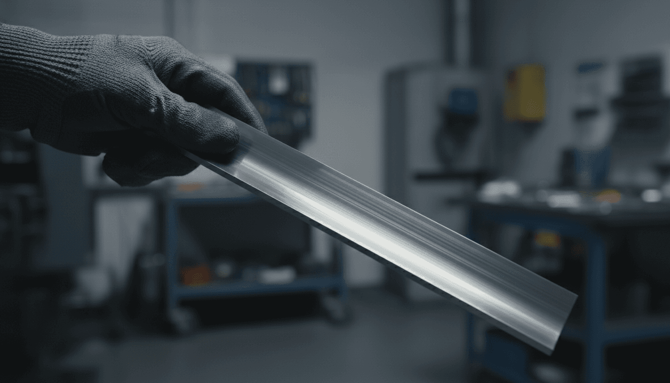 Clean turbine blade surface ready for penetrant testing