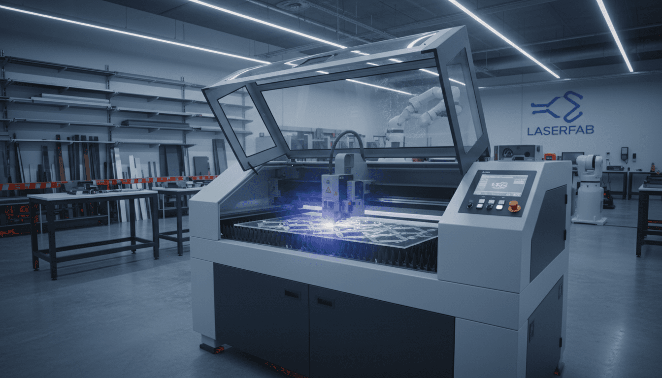 Laser cutting acrylic with precision on a machine bed