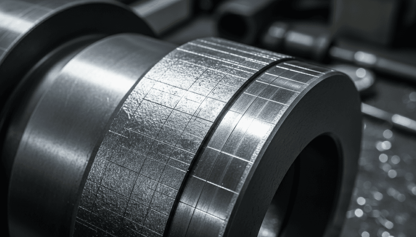 Machined metal part with clean surface ready for NDT